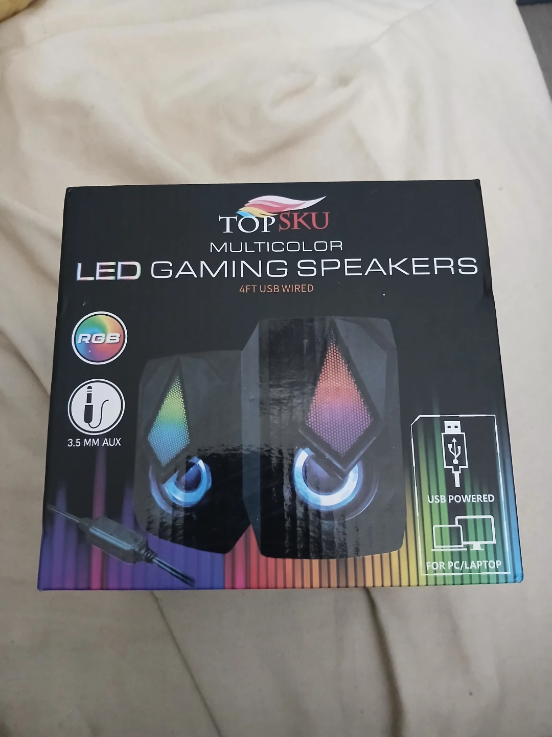 TOPSKU Multicolor LED Gaming Speakers