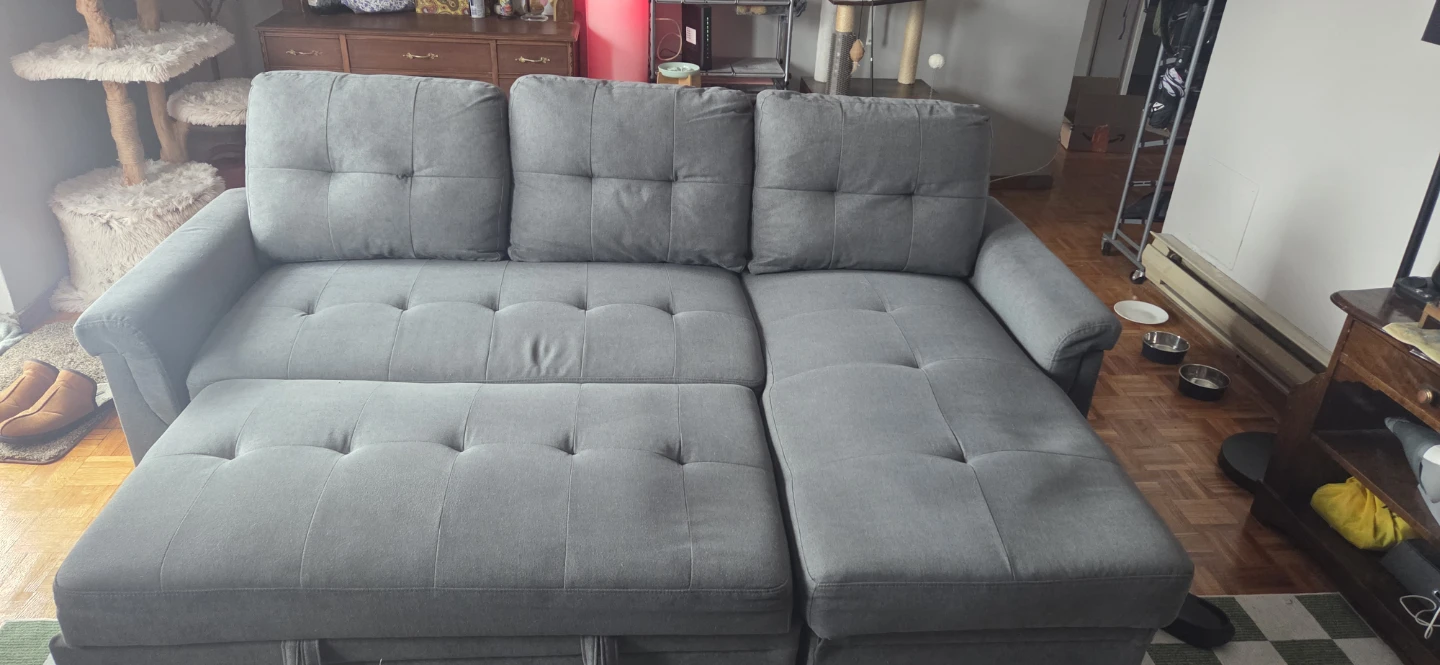 Grey Sectional Sofa with Storage