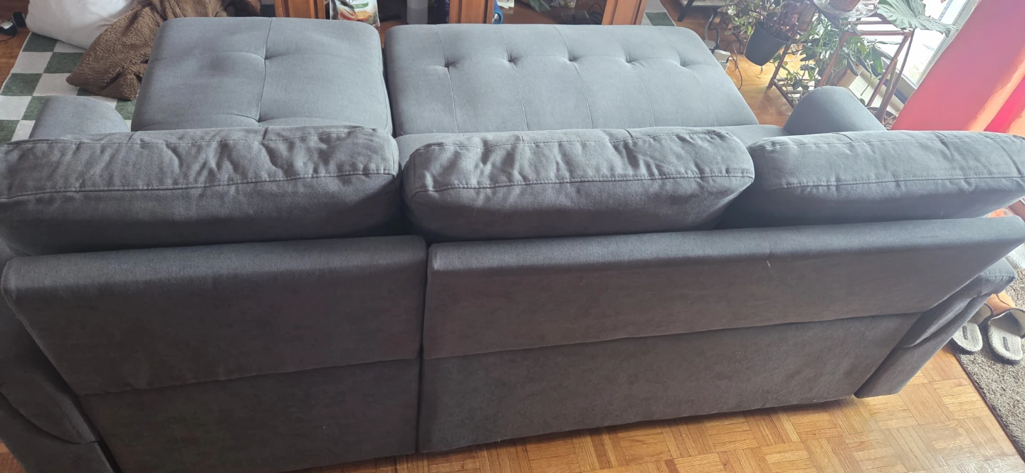 Grey Sectional Sofa with Storage - photo 2