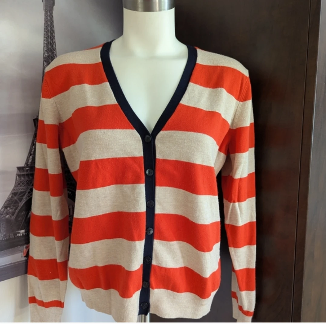 Cleo Women's Striped Cardigan - Size Medium