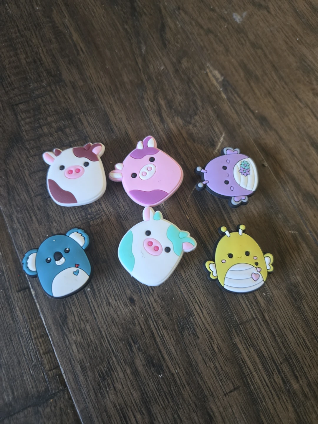 Set of 6 Cute Animal Shoe Charms Jibbitz