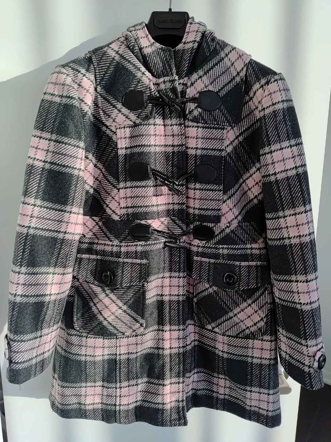 Women's Pink Hooded Coat (S)