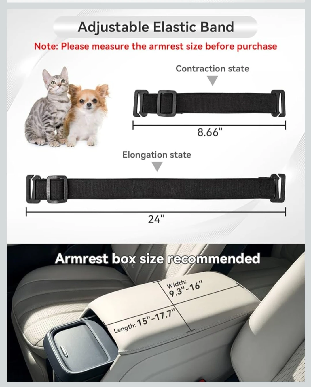 Center Console Dog Car Seat with Safe Protection Hooks,.. - photo 5