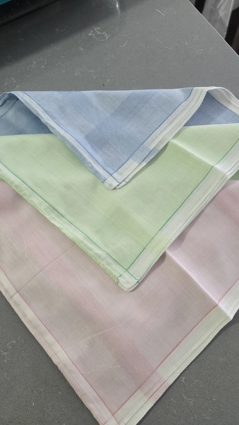 Set of 12 handkerchiefs - Blue, Green, Pink - photo 4