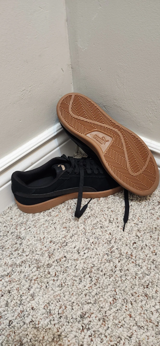 Puma Softfoam+ Black Suede Sneakers Size 9.5 - photo 5