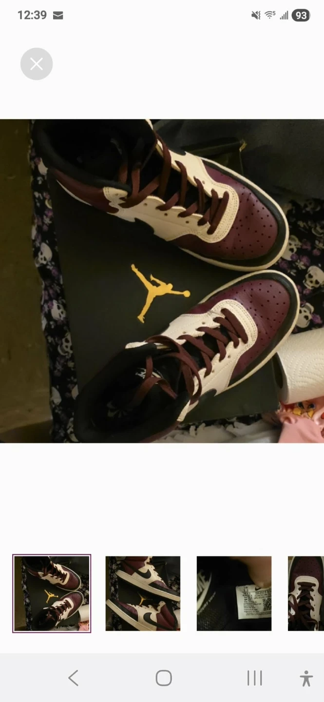 Nike Jordan 1 Mid SE Sail Light Bordeaux US 7.5