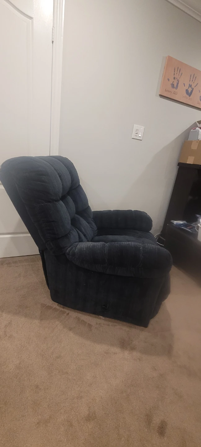 Lay-Z-Boy Dark Blue Recliner Rocker Chair