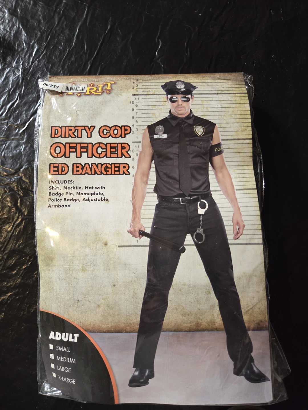 Spirit Halloween Dirty Cop Officer Ed Banger Adult Costume