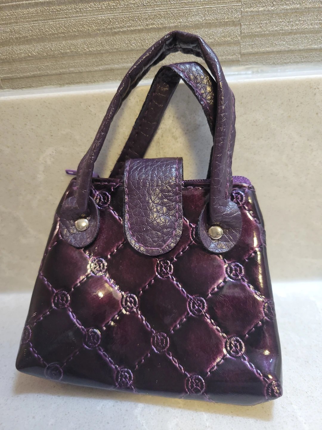 Small MINI purple quilted handbag 🏆