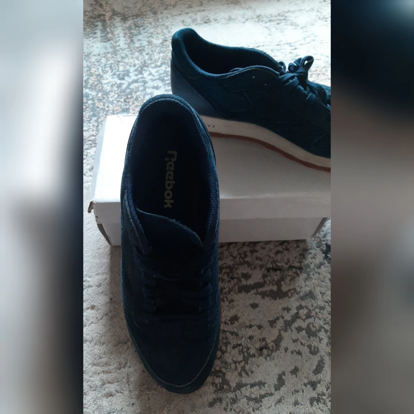 Men's Reebok Dark Blue Suede Sneakers 🏆 - photo 3