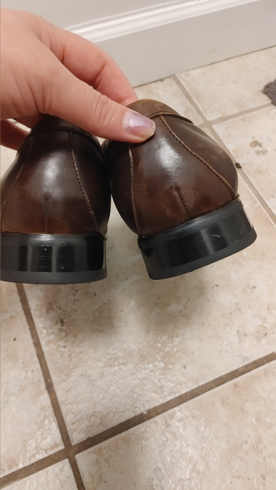 Men's Brown Leather Shoes Size 9 - photo 5