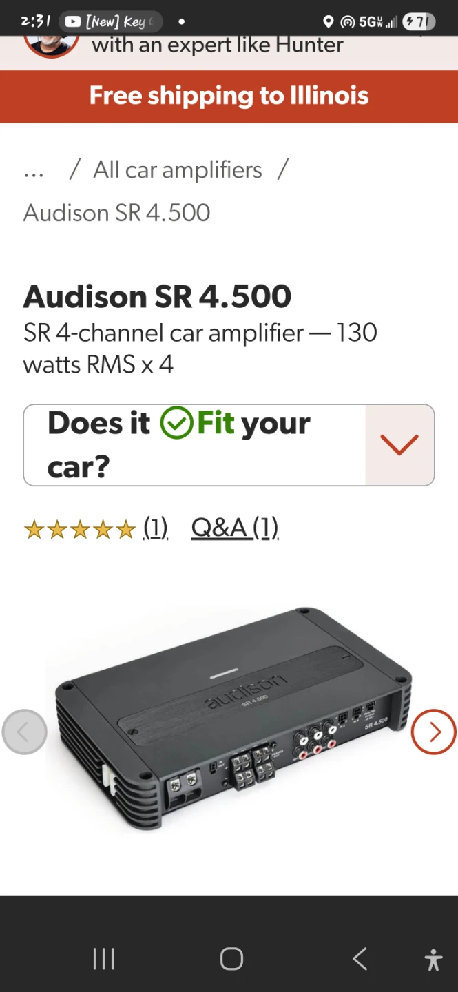 Audison SR 4.500 SR 4-channel car amplifier - photo 2