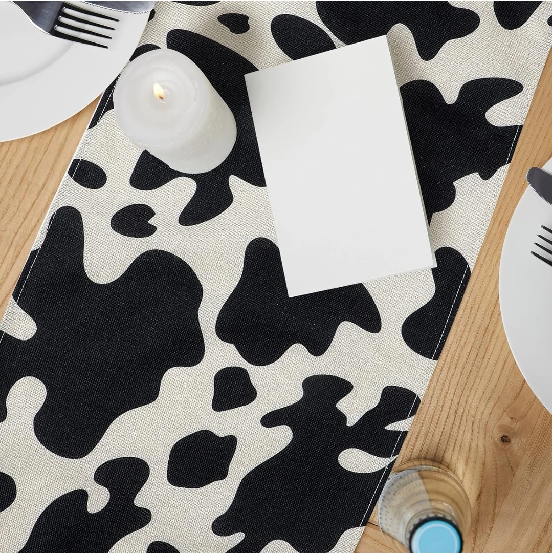 Cow Print Table Runner - 13 x 72 Inches - photo 5