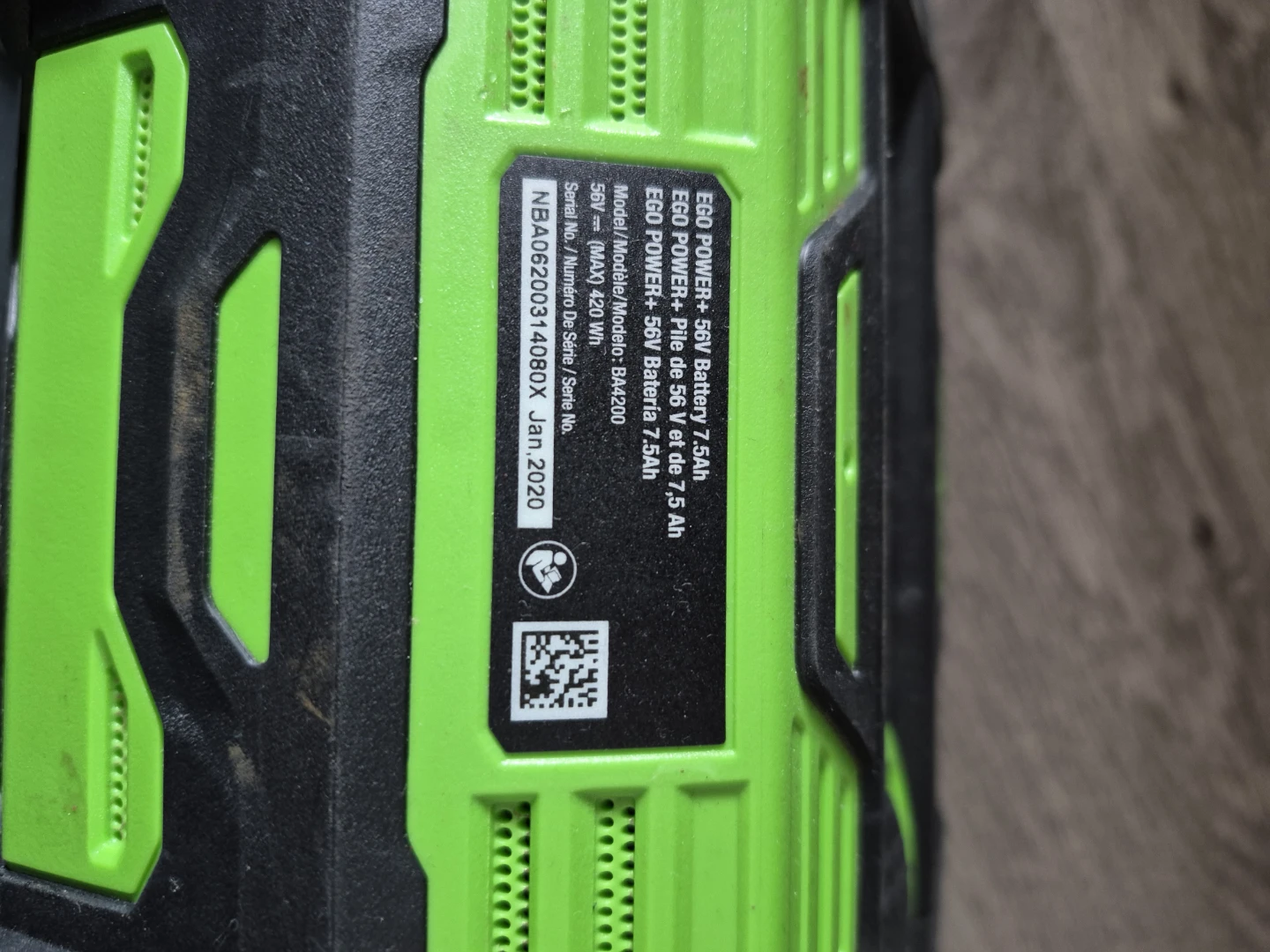 EGO Power+ 56V 7.5Ah ARC Lithium Battery - photo 3