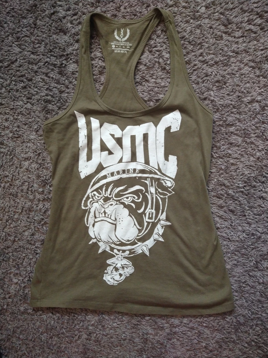 USMC  Women's Racerback Tank Top By Vices and Virtues Size Small