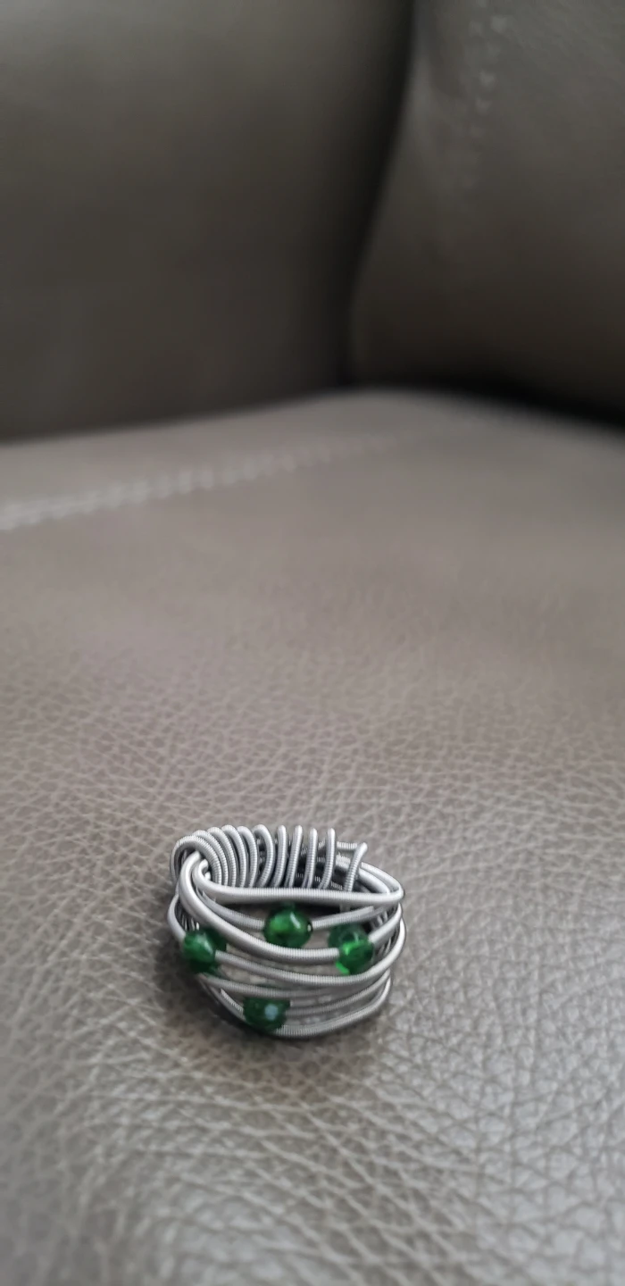Handmade Wire Wrapped Ring with Gemstones - photo 2