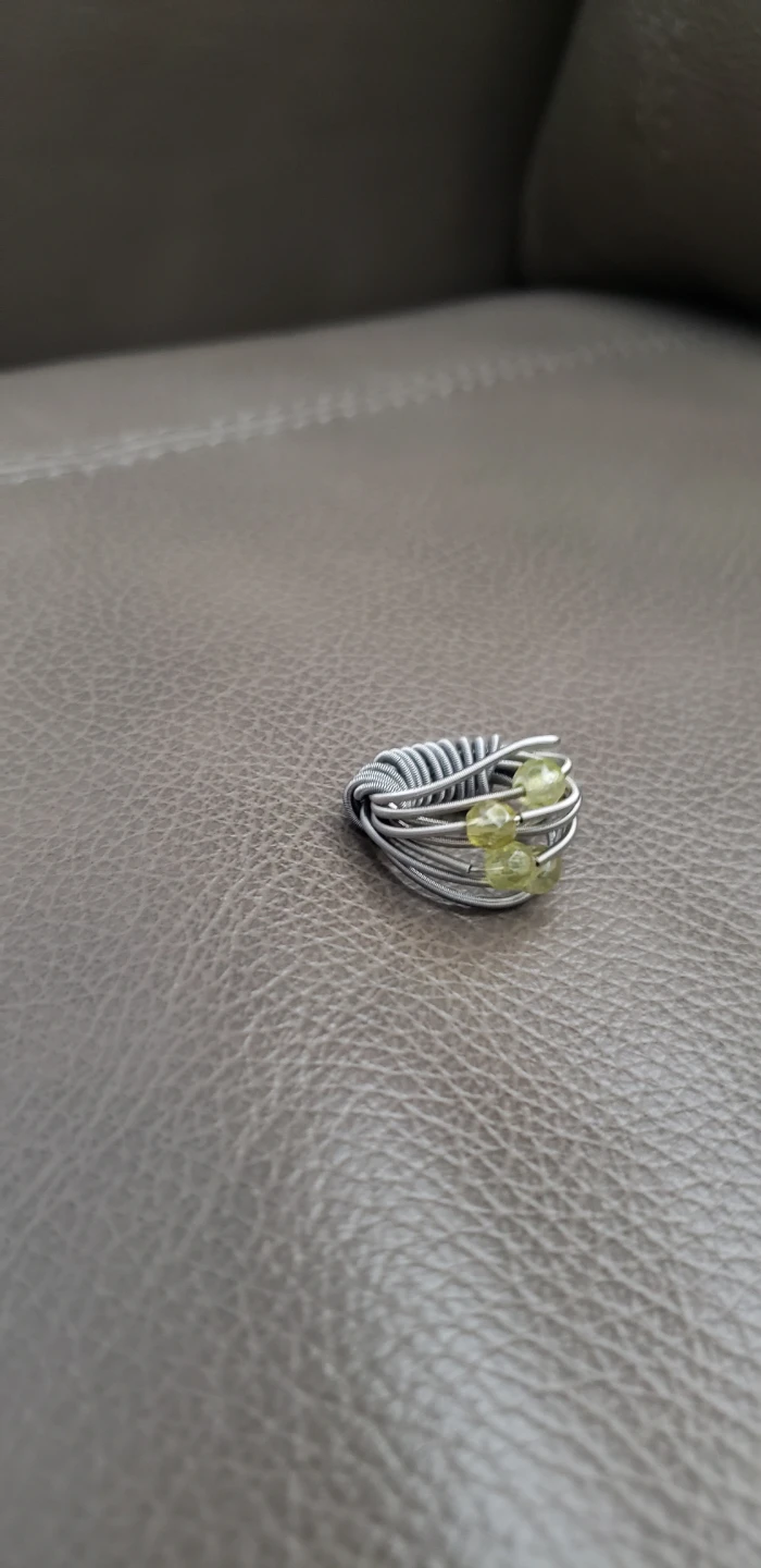 Handmade Wire Wrapped Ring with Gemstones - photo 3