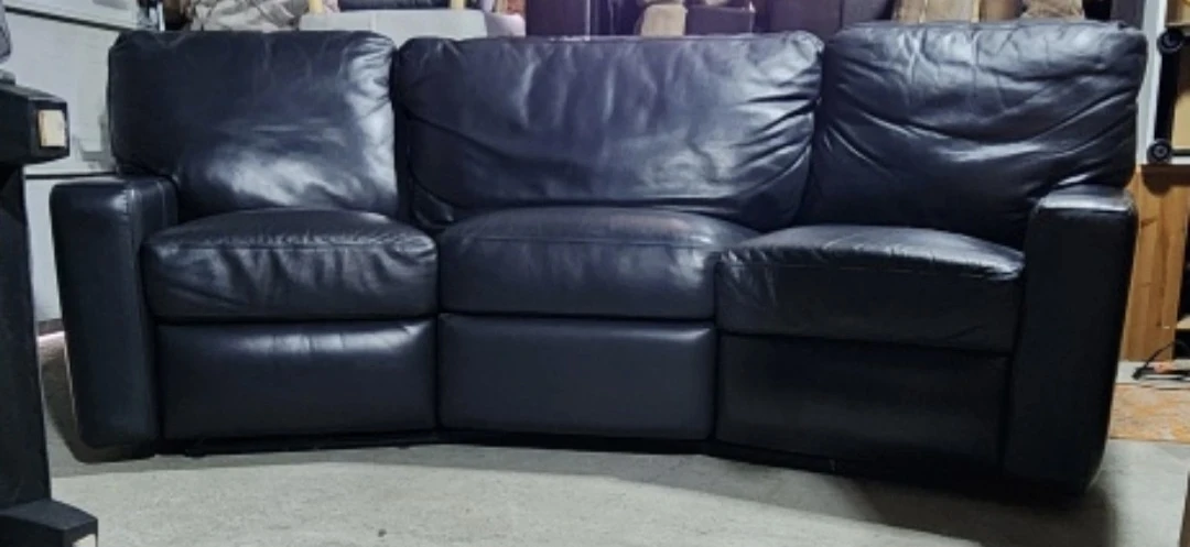 Power Leather Recliner 3 Seater Sofa - photo 5
