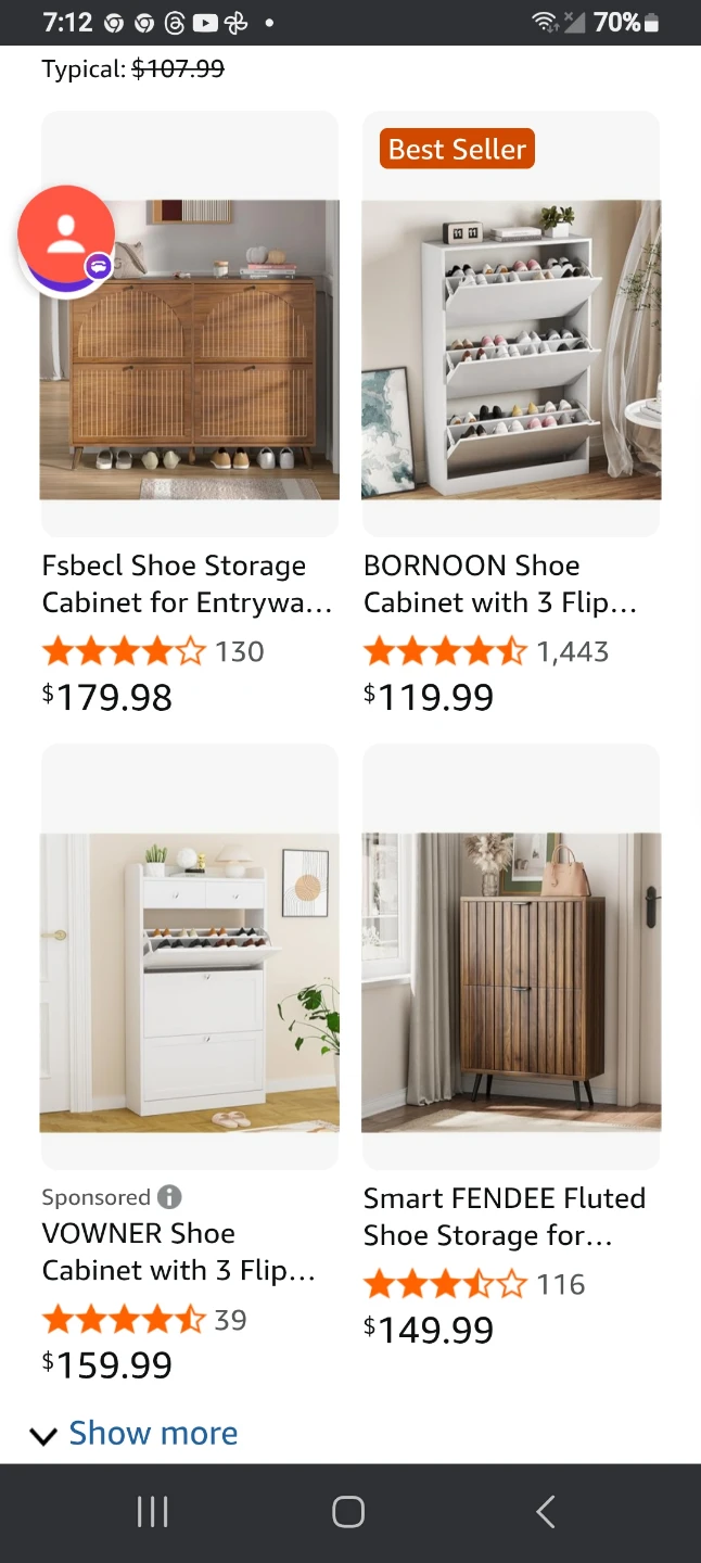 JEJEGORICH Shoe Cabinet with 2 Flip Drawers - Light Wood - photo 5