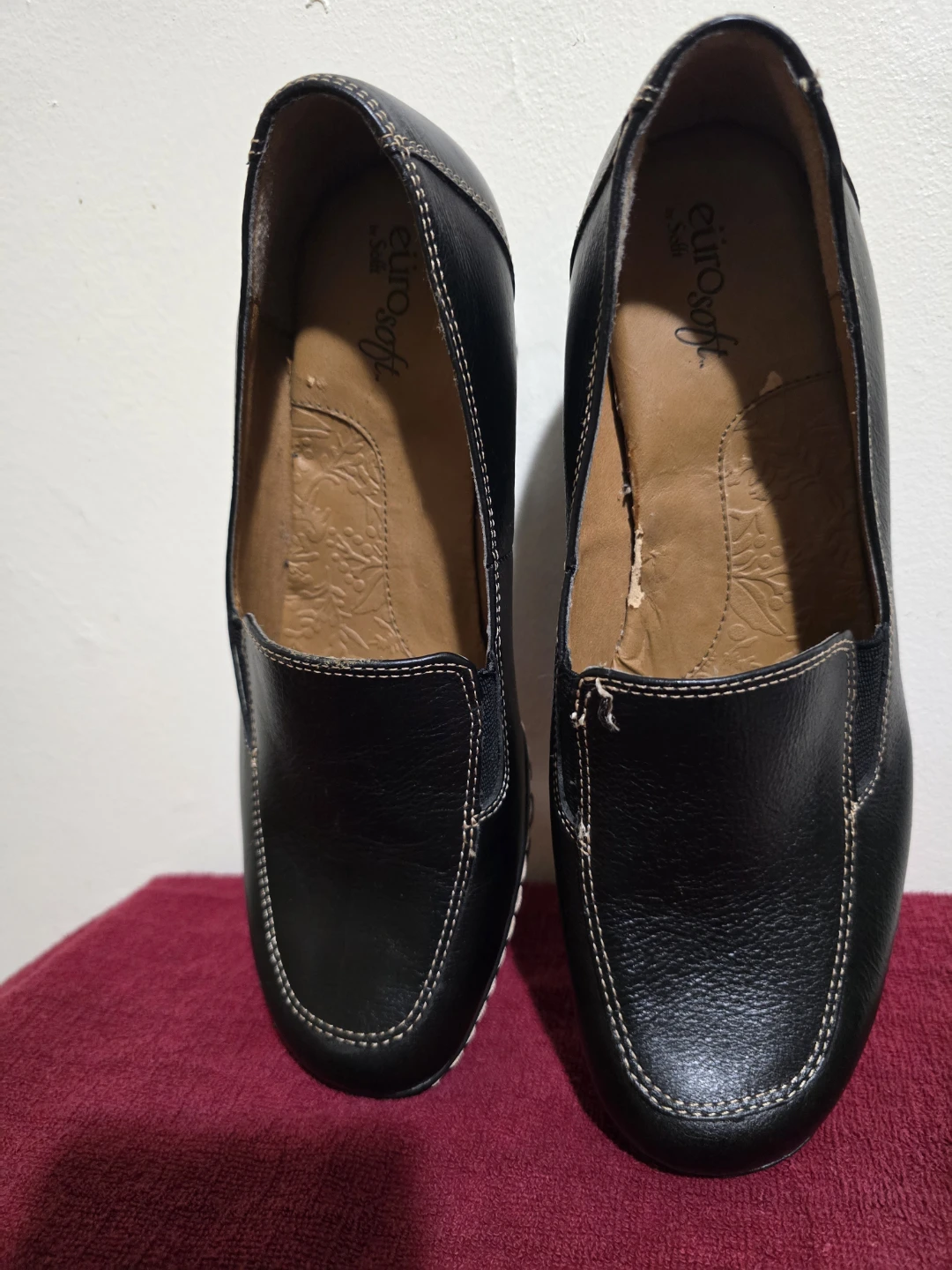 Eurosoft by Sofft Black Leather Loafer Shoes - photo 2