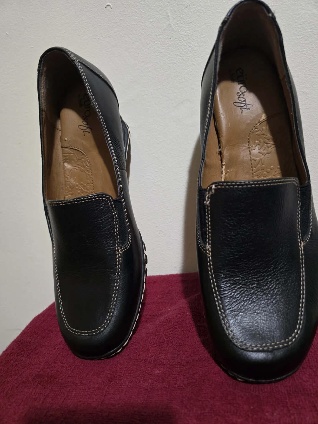 Eurosoft by Sofft Black Leather Loafer Shoes - photo 5
