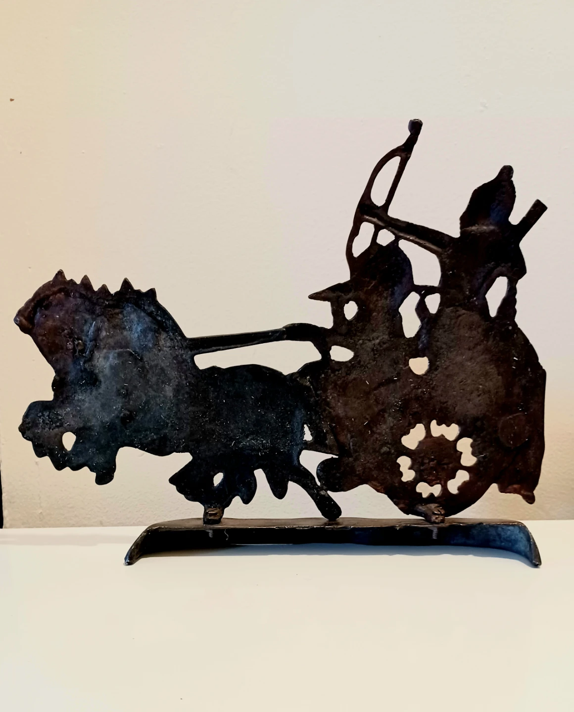 Lord Krishna & Arjuna in a Chariot Statue - photo 4