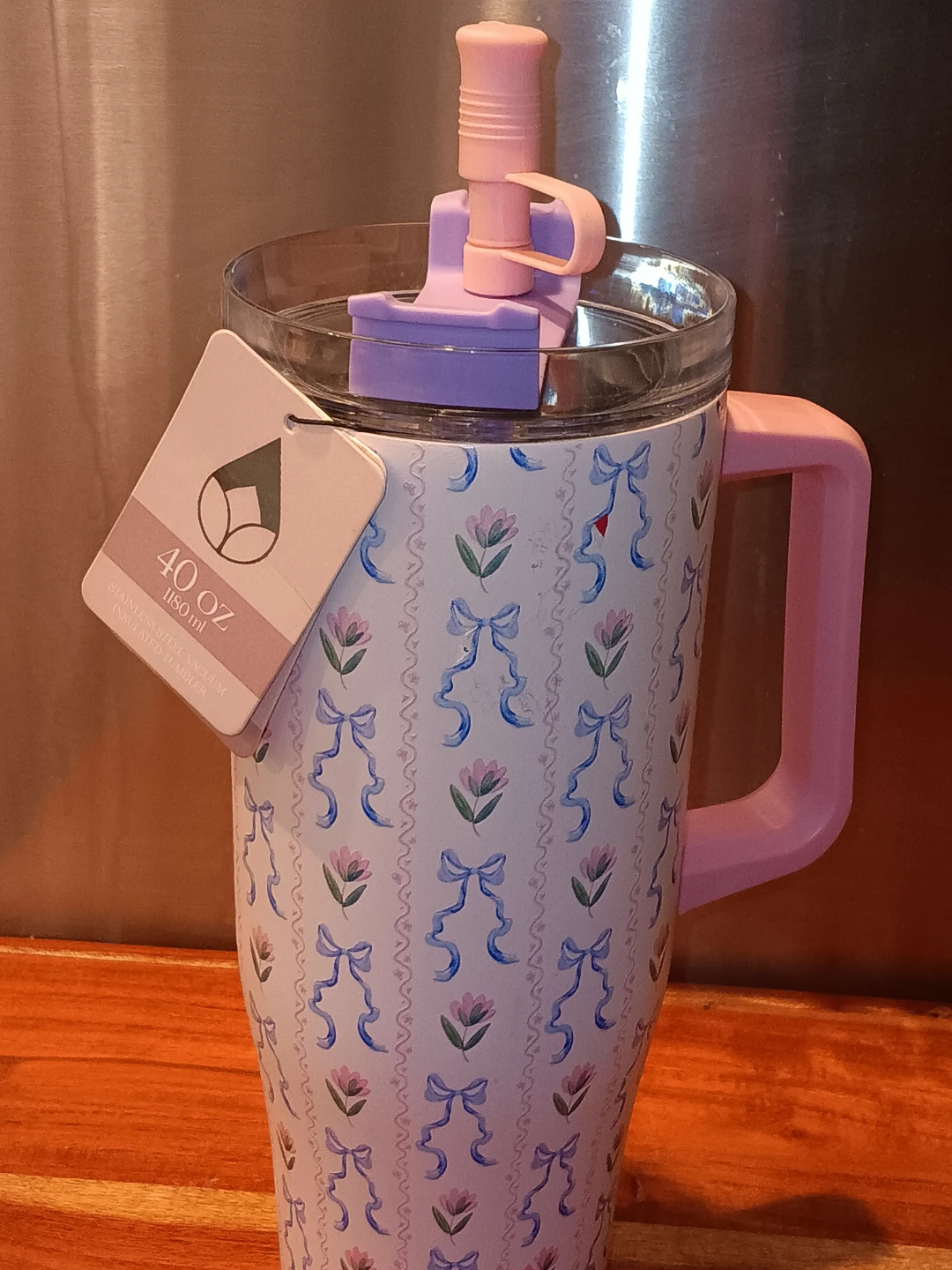 40 oz Stainless Steel Tumbler with Handle