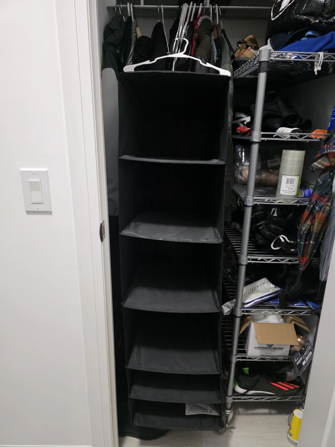 Black Hanging Closet Organizer