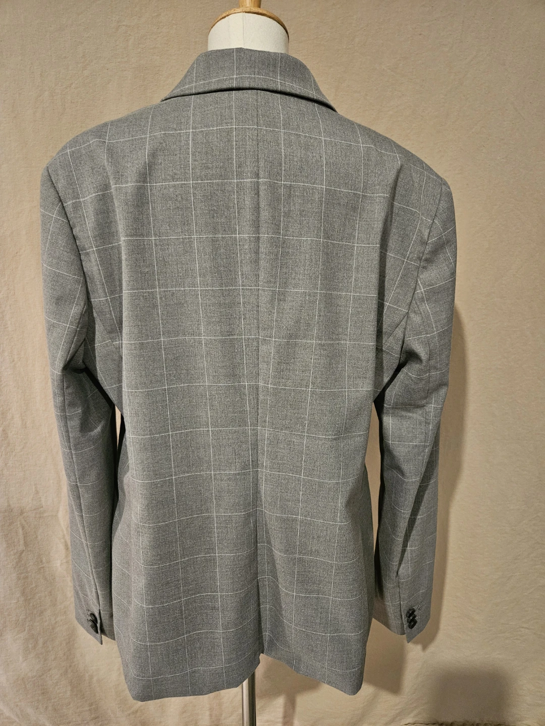 Banana Republic Women's Grey Plaid Blazer Size 12 - photo 2