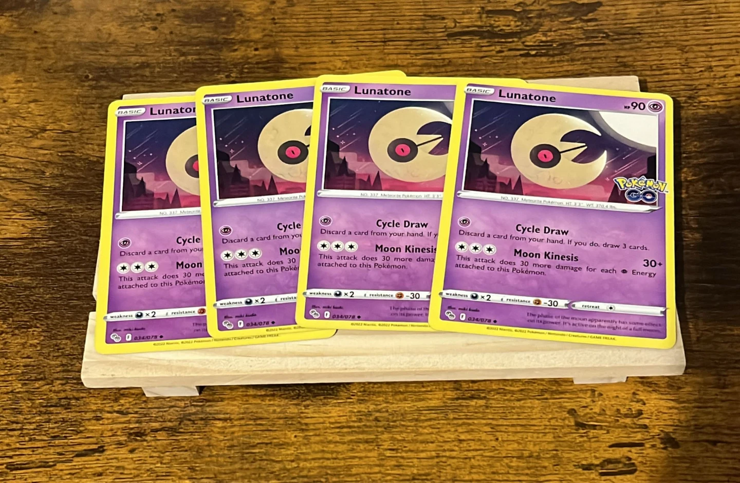 Pokemon Lunatone Trading Cards (4 Count)