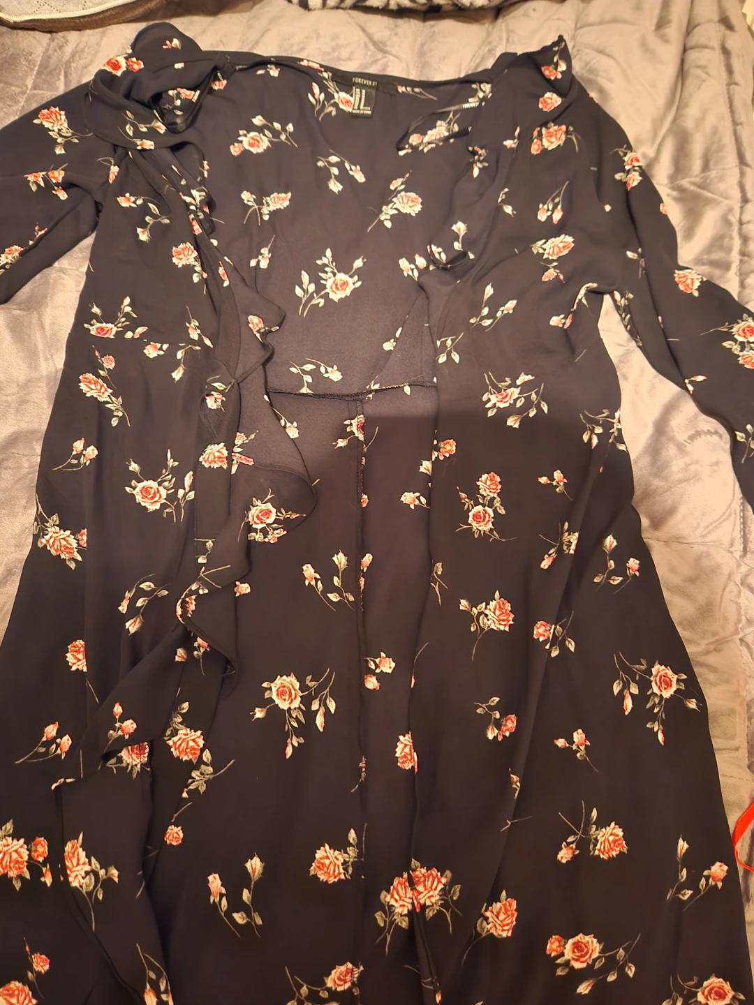 Forever 21 Floral Print Kimono Cardigan