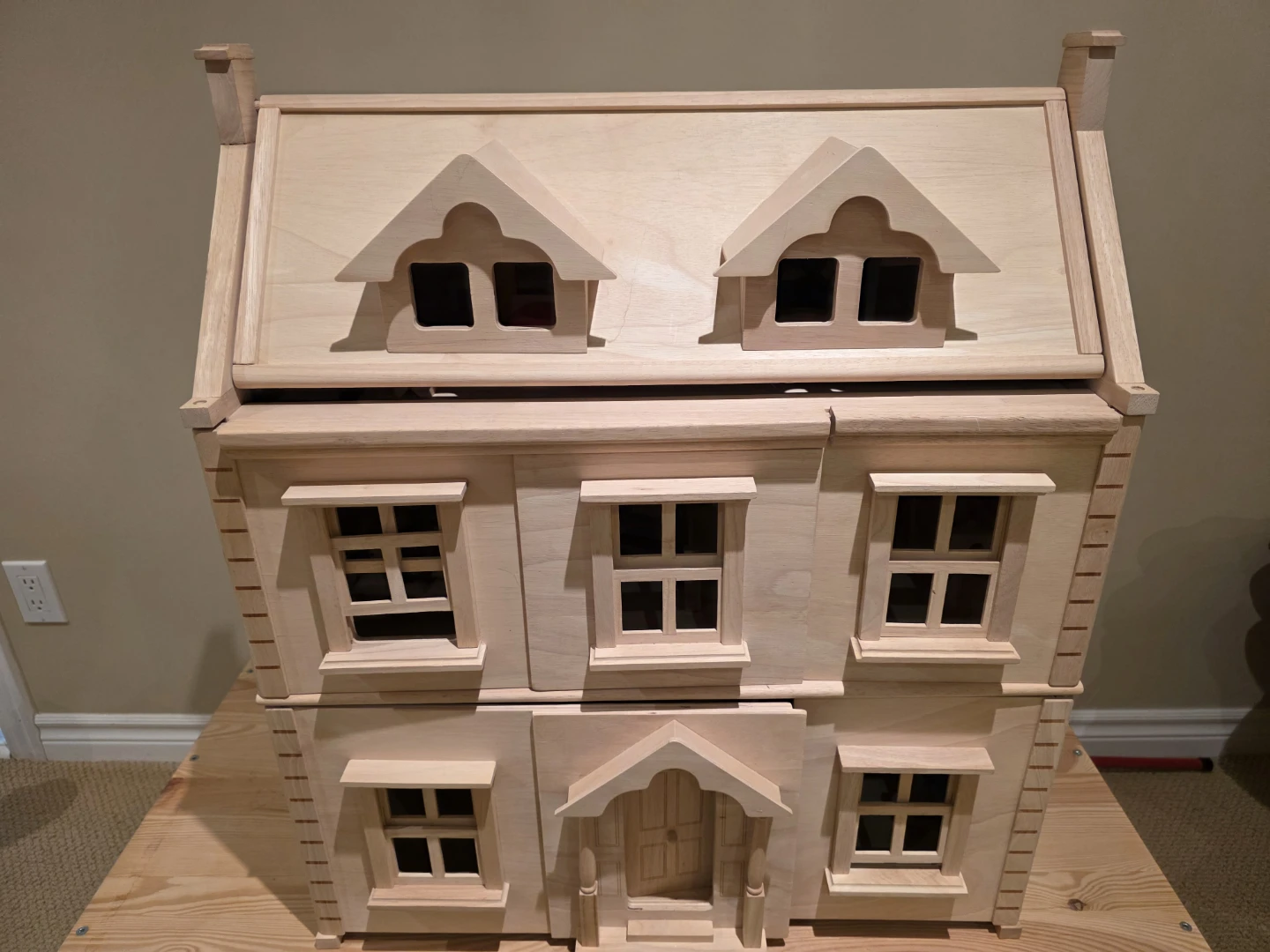 Wooden Dollhouse with Furniture and Figures - photo 2