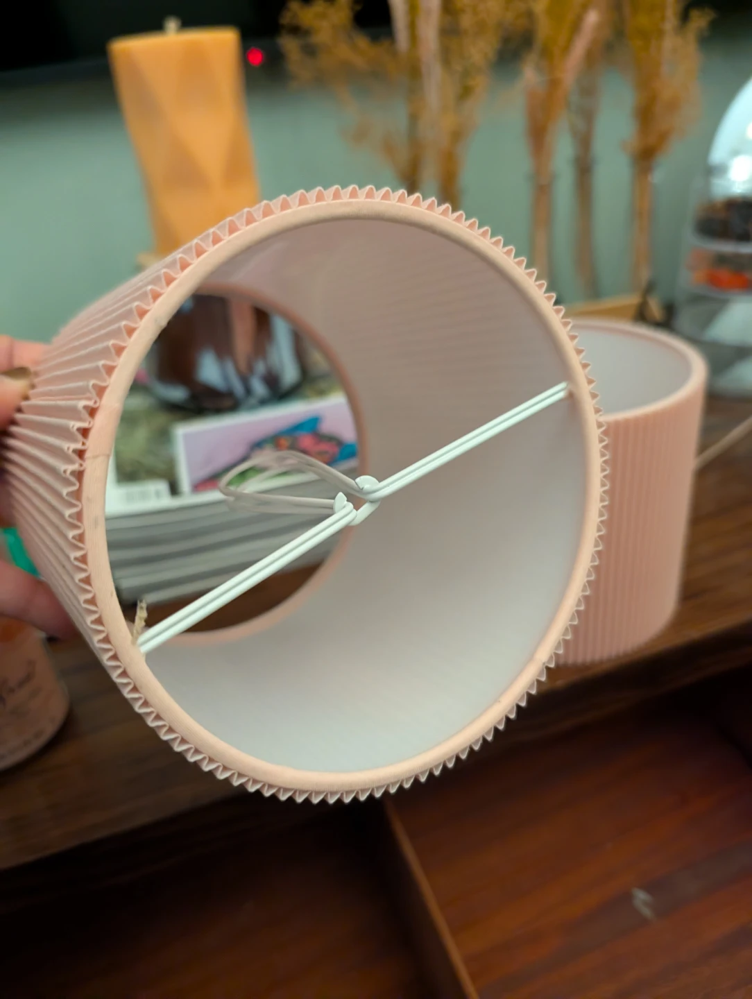 Pink Pleated Lamp Shade (Set of 2) - photo 2