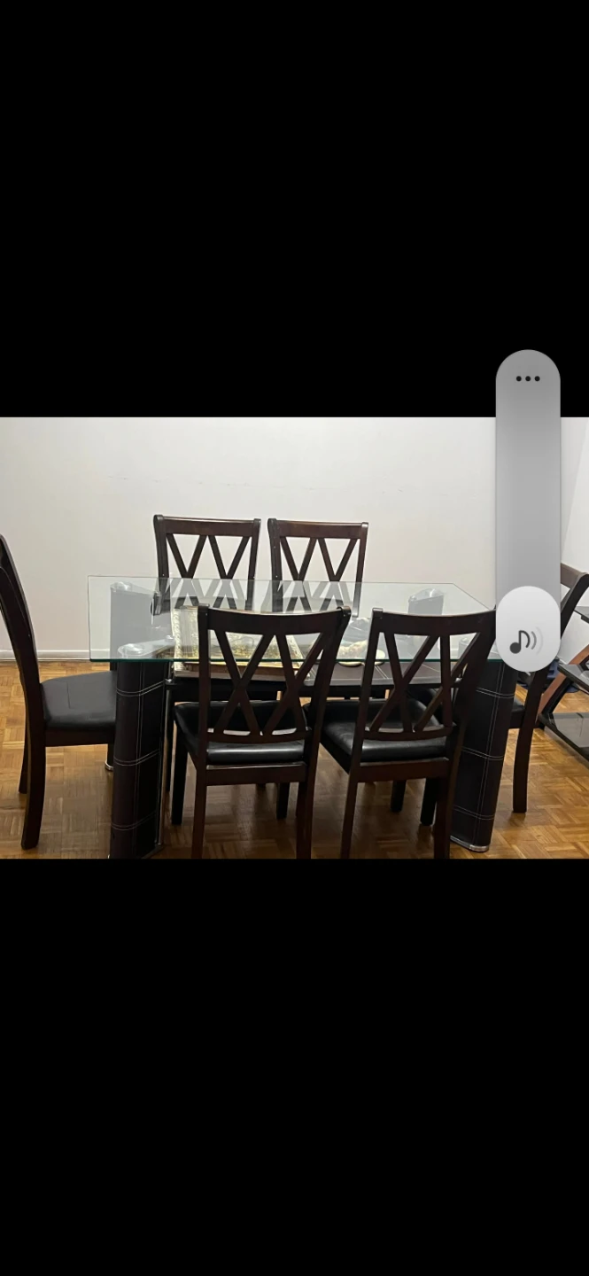Glass Top Dining Table Set with 6 Chairs - photo 3