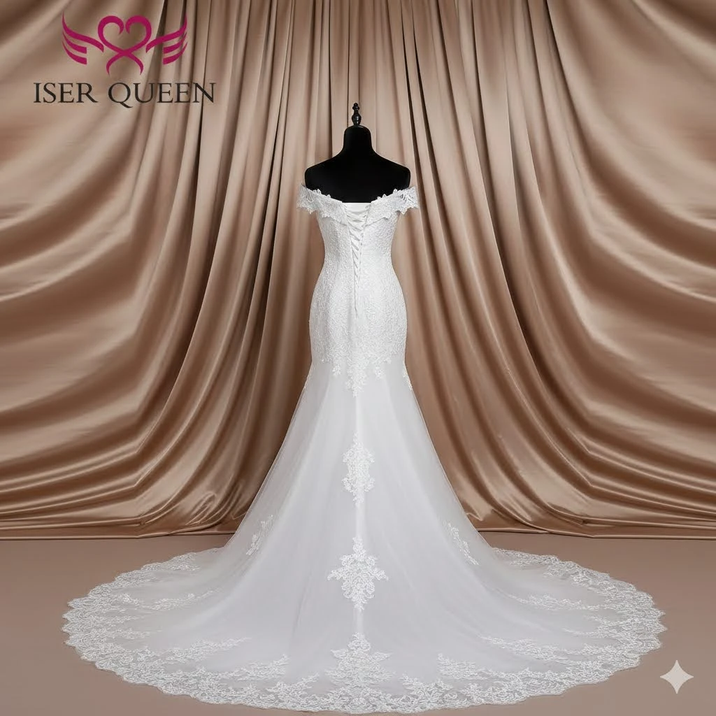 White Lace Wedding Dress Mermaid Style - photo 2