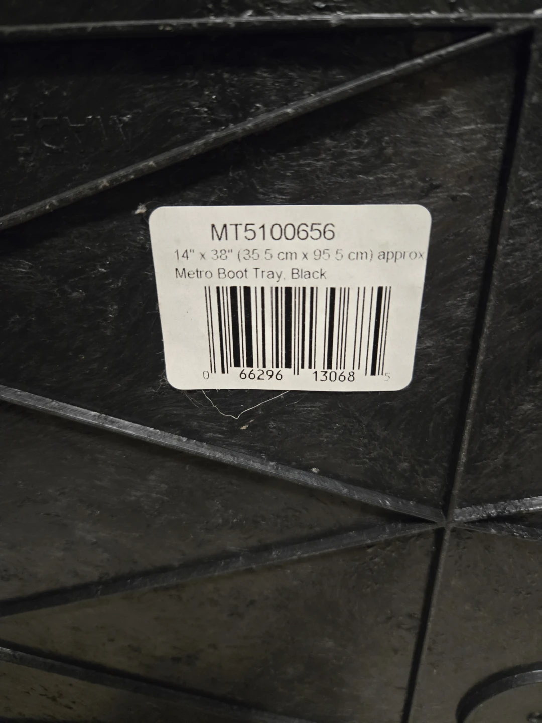 Metro Boot Tray 14" x 38" - Black