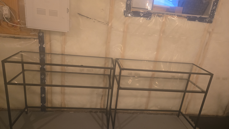 Glass Top Display Shelving Unit