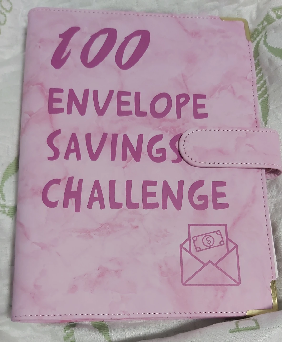 100 Envelope Savings Challenge Binder (Pink)