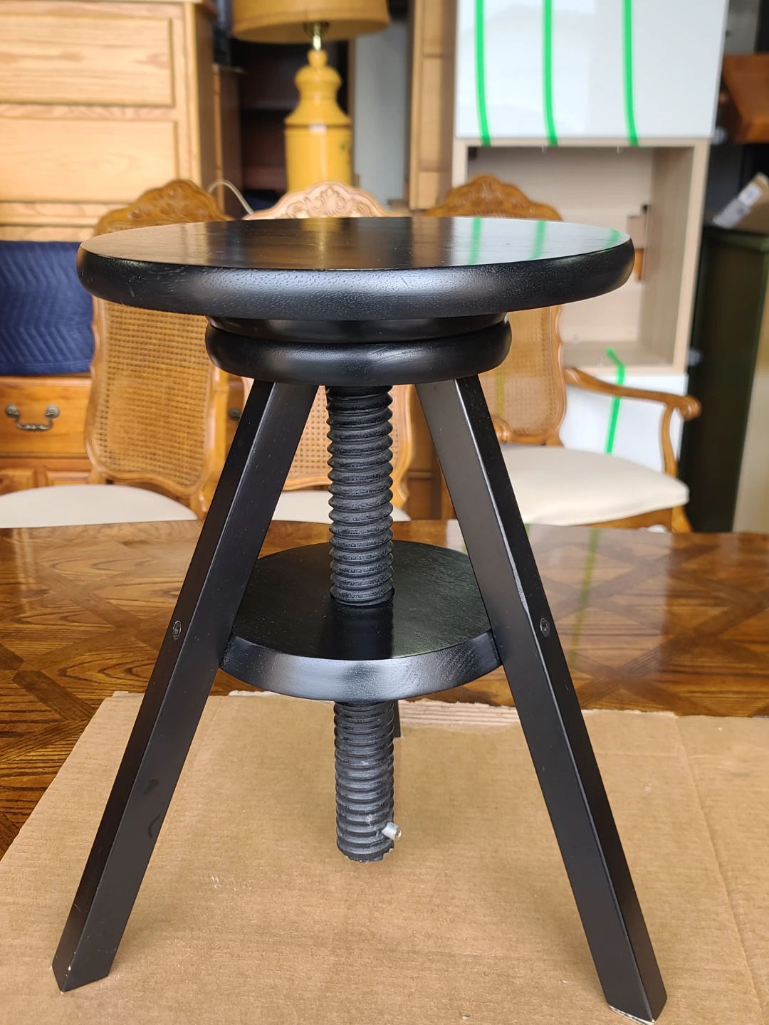 Adjustable Black Stool