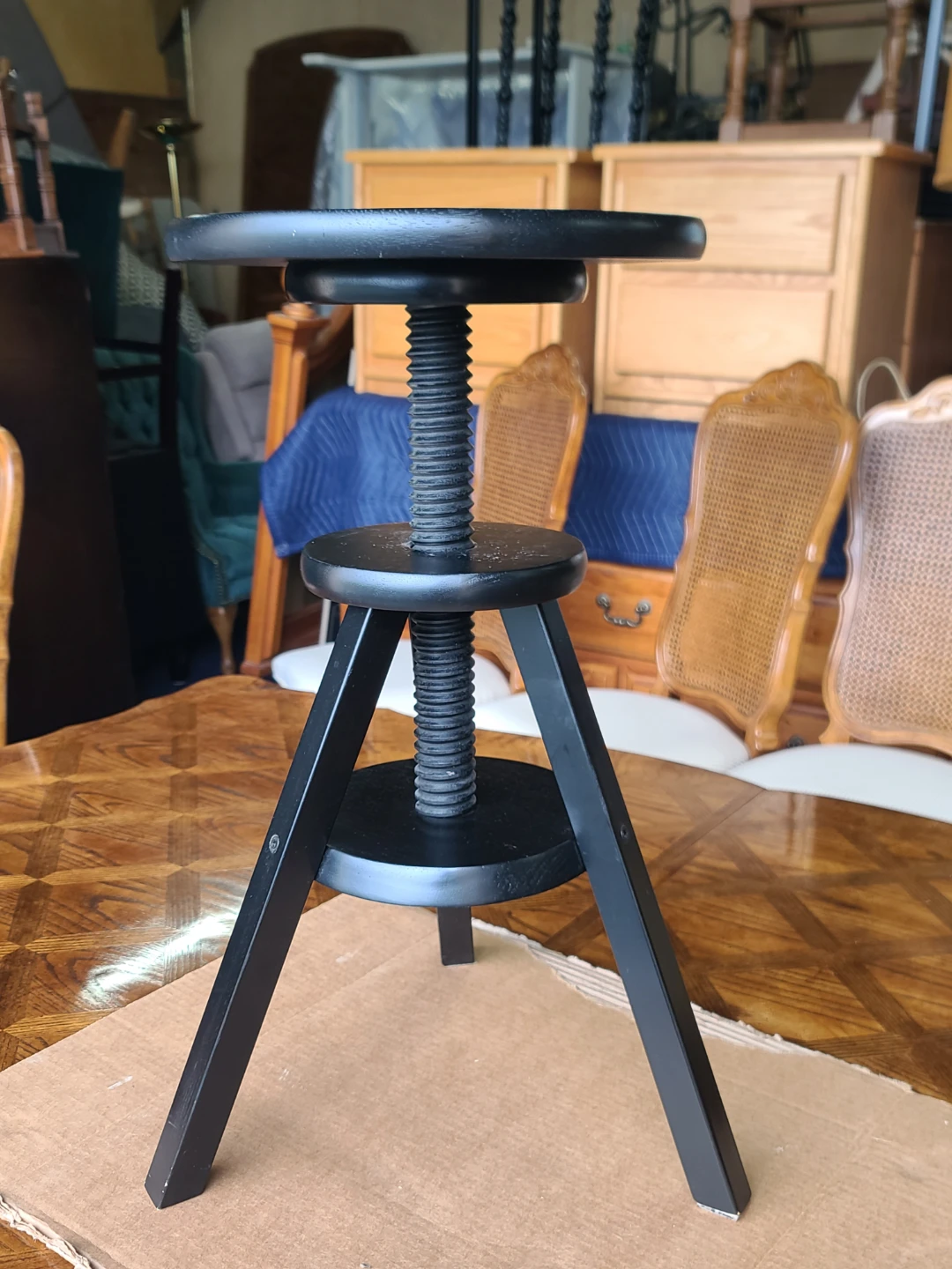 Adjustable Black Stool - photo 2