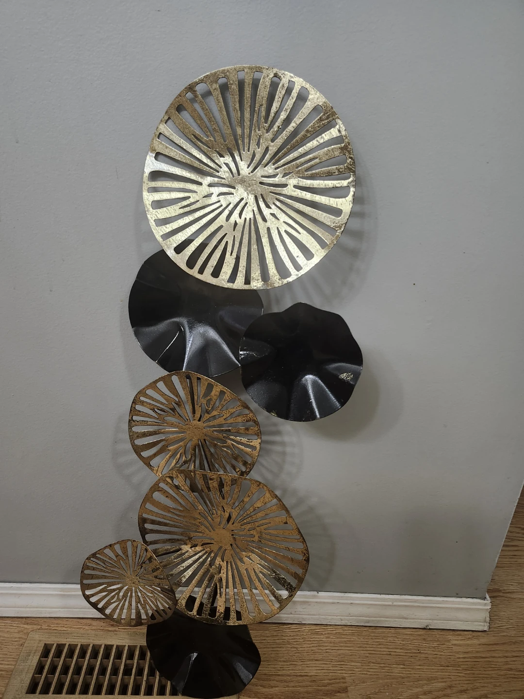Gold and Black Metal Wall Art - photo 2