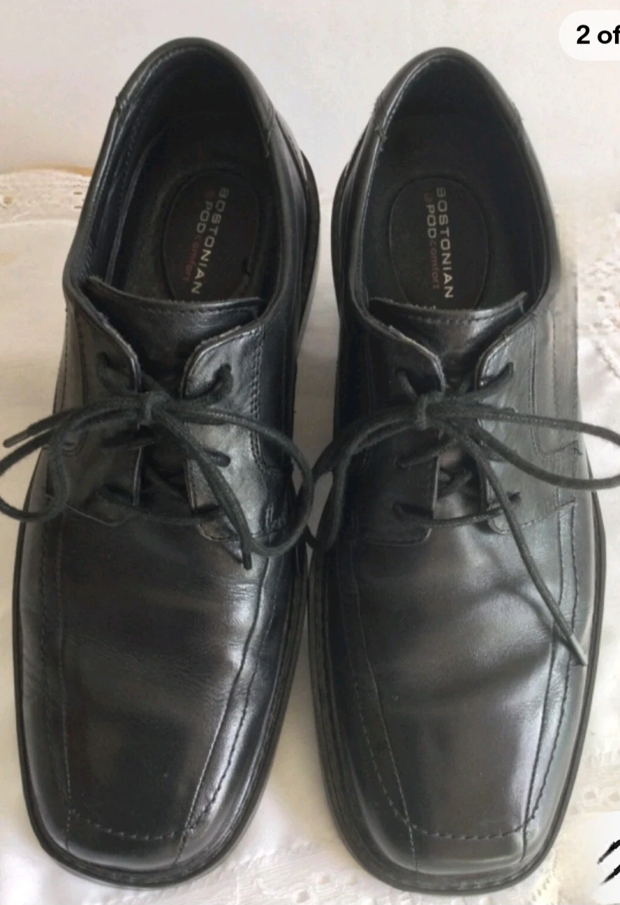 Bostonian "POD Comfort" Black Leather Dress Shoes - photo 2
