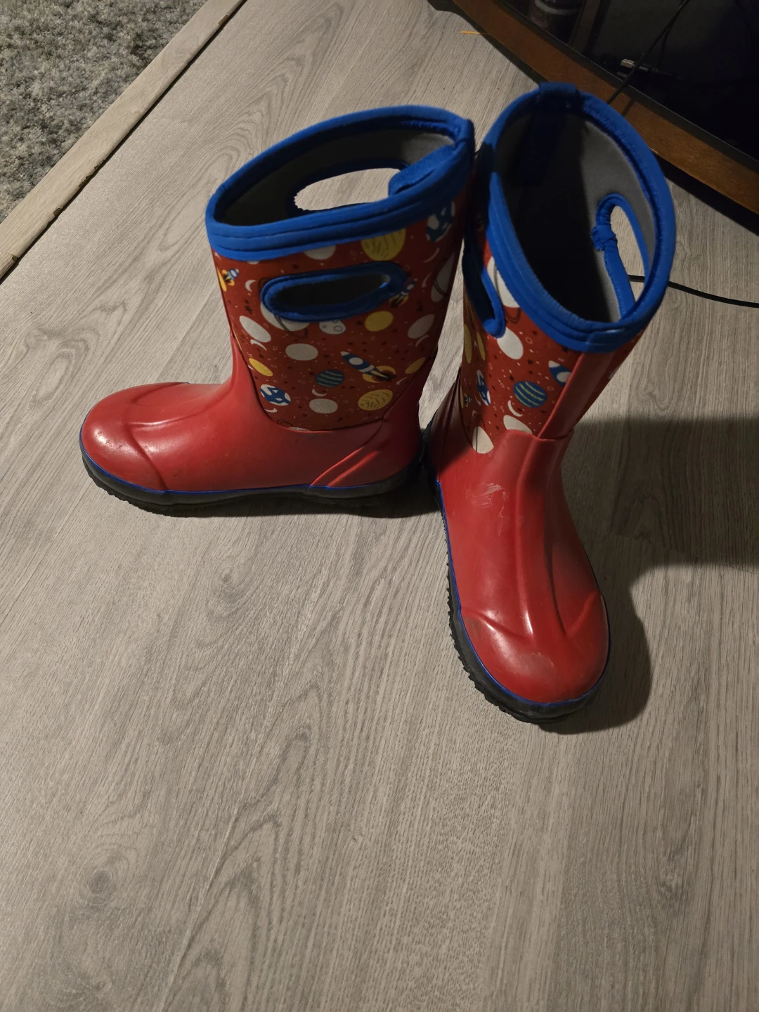 Bogs Kids Waterproof Insulated Boots - Red Rocket Ship Print - photo 4