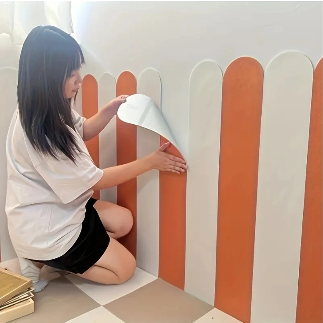20 Self-Adhesive 3D Wall panels PINK + WHITE - photo 2