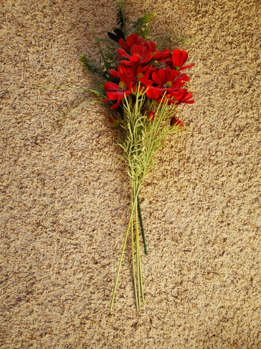 Artificial Bouquet of Red Flowers - photo 2