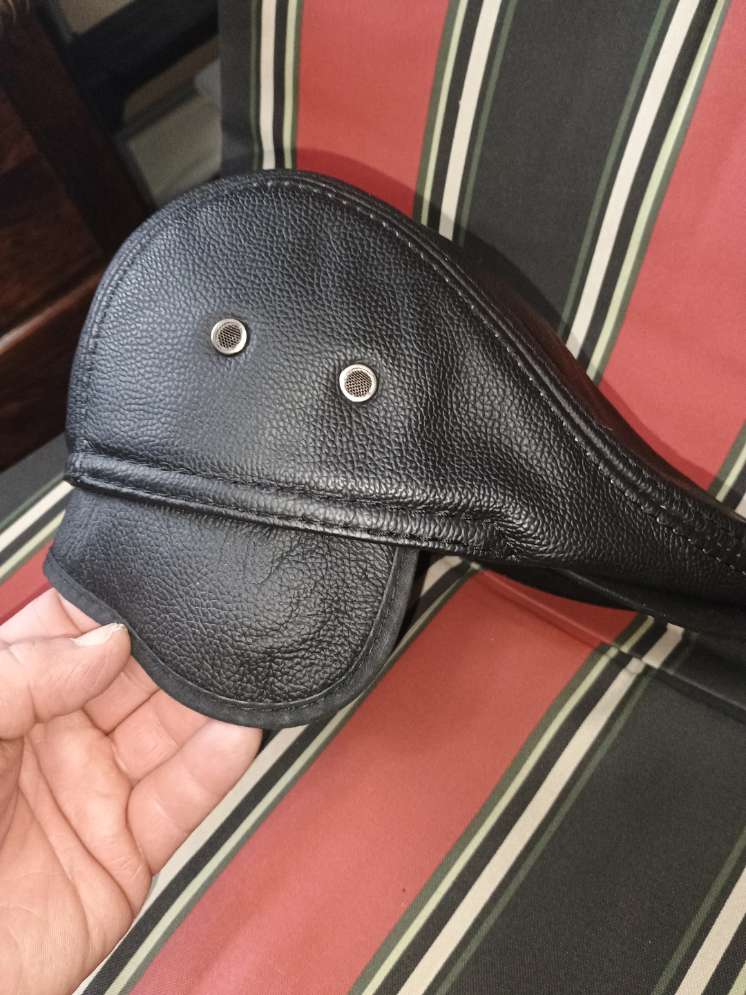 Black Leather Flat Cap - photo 3