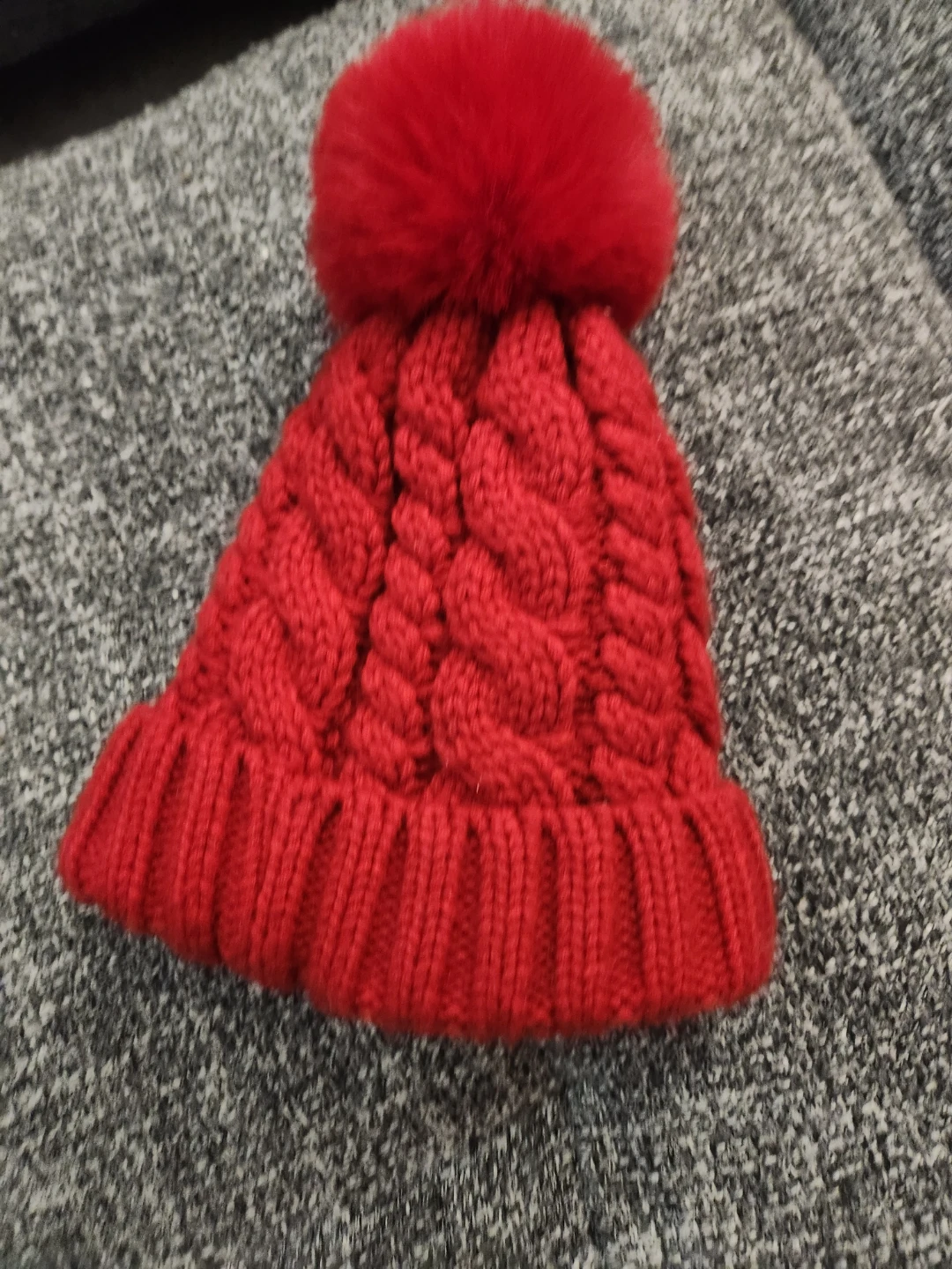 New Canadiana Red Pom Pom Toque hat, Kids Size 4-6 - photo 2