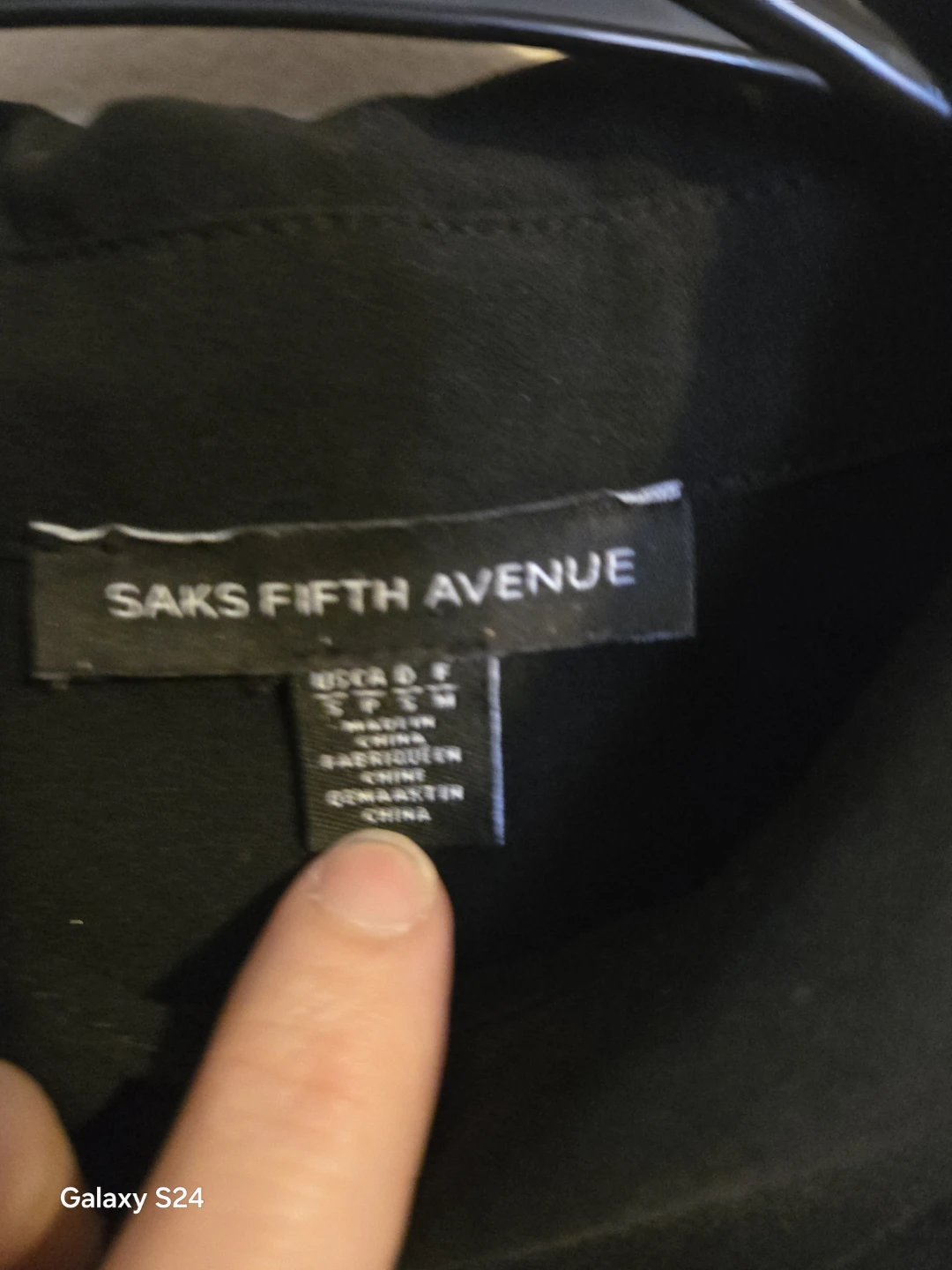 Saks Fifth Avenue Black Ruffle Sleeve Button-Up Shirt - photo 2