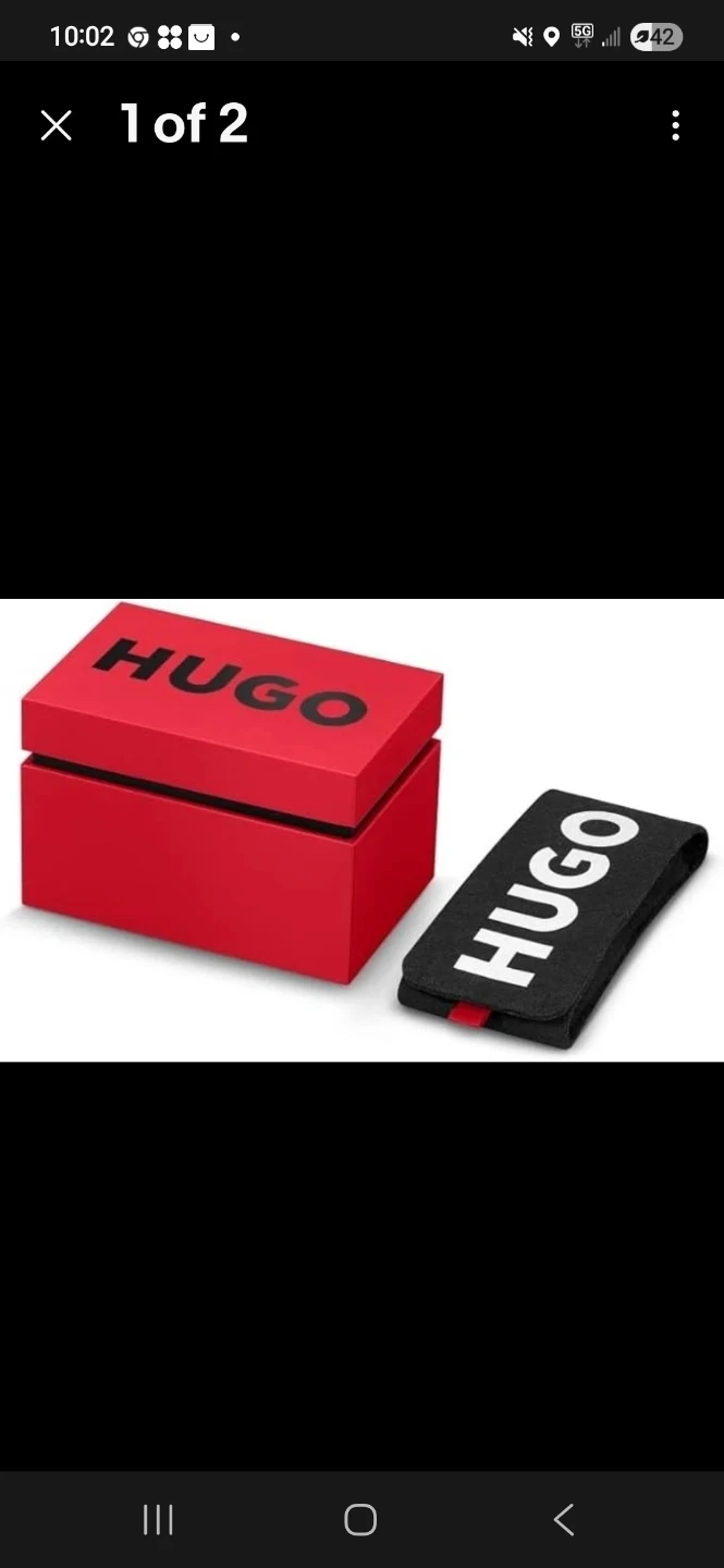 Authentic 2025 HUGO Red Gift Box with Black Pouch