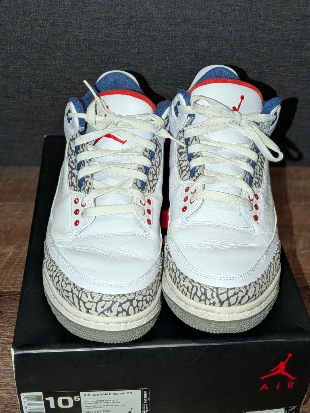 Air Jordan 3 Retro OG 'True Blue' Sneakers - photo 5
